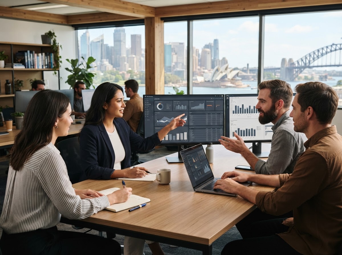 Austerio Smart Up analyst reviewing data-driven investment reporting